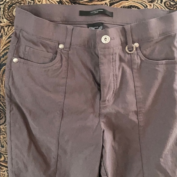 𝅺simon Chang Micro Twill Mocha Middle Seam Pants Flattering - Picture 1 of 6